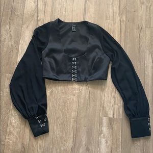 Crop dress shirt ( vest)